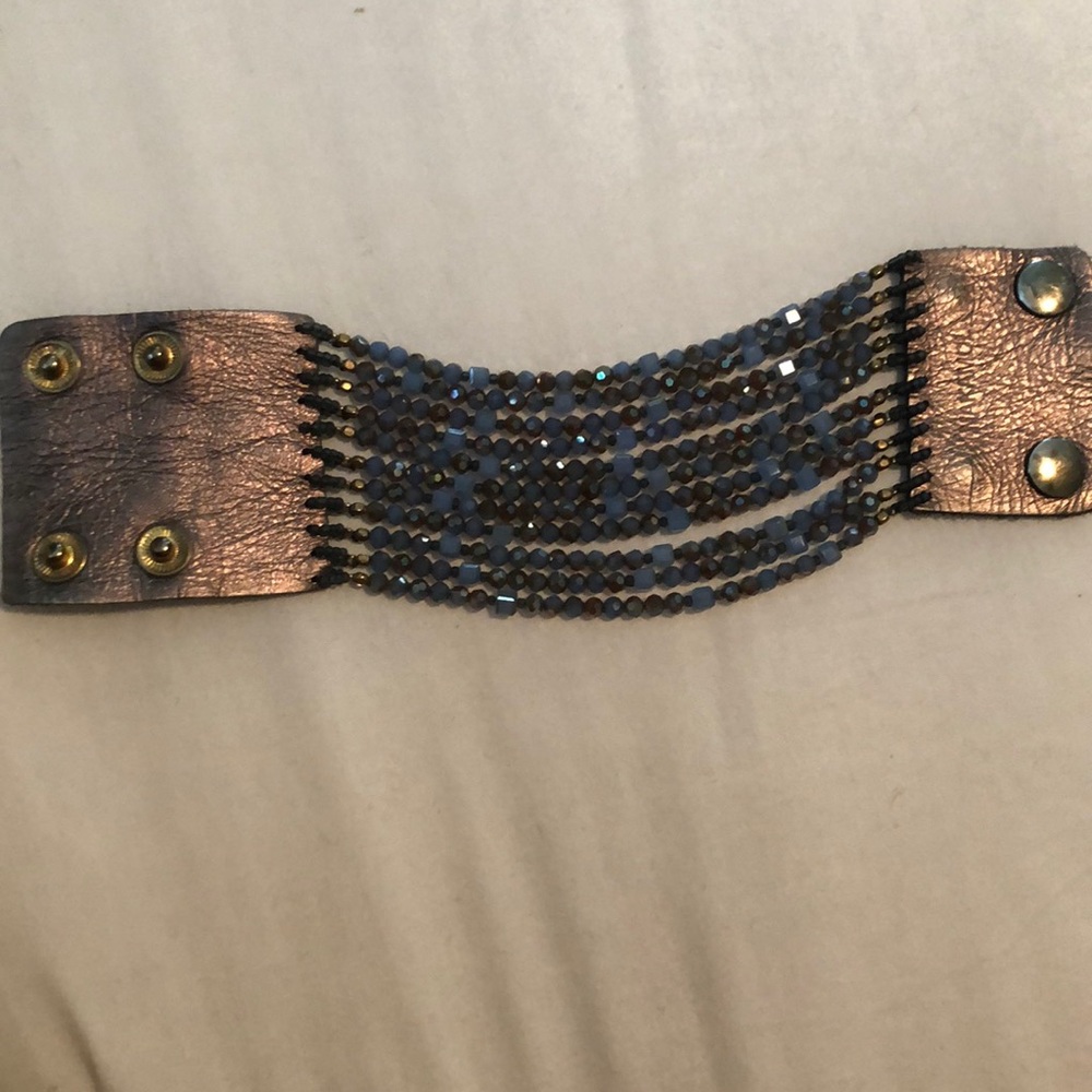 Nakamol Beaded and Leather Bracelet